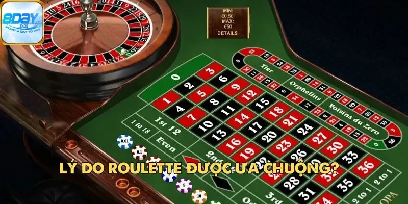 Roulette 8DAY – Game Casino Trực Tuyến Được Ưa Chuộng 2025 3 Lý do Roulette được ưa chuộng?